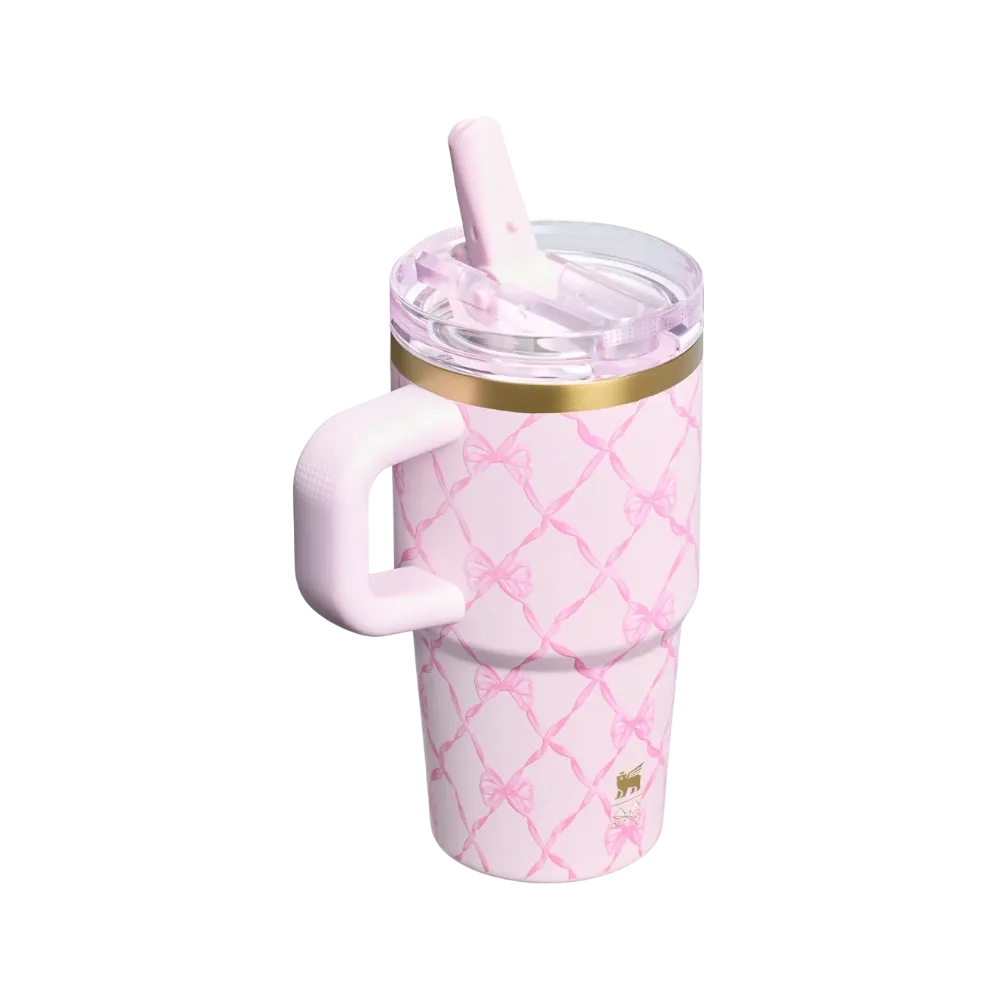 Stanley 1913 x LoveShackFancy Holiday The Quencher Details ProTour Tumbler Set 2-pack Baby Bow Pink Peppermint