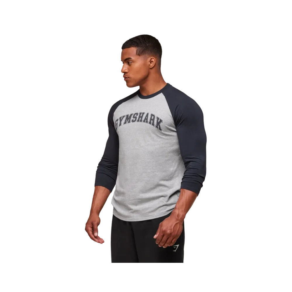 Gymshark GSLC Raglan 3/4 Sleeve T-Shirt - Heavy Blue