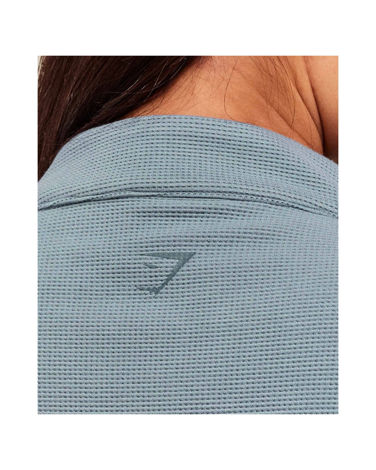 Gymshark Waffle Midi Zip Up Jacket Iron Blue