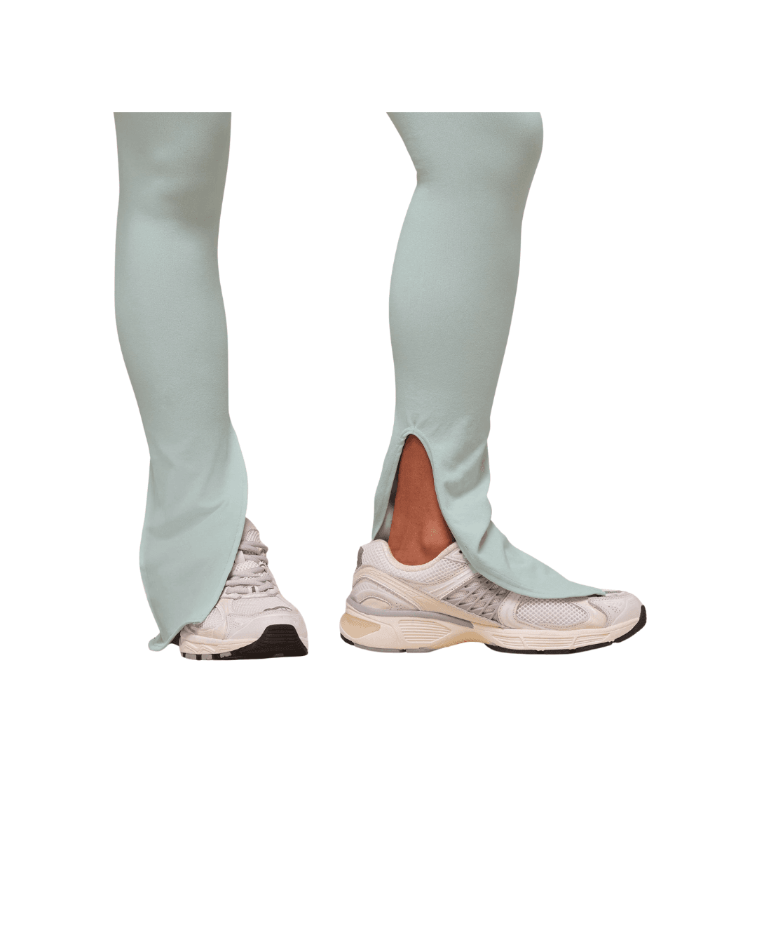 Gymshark Everywear Warp Knit Flare Leggings slim fit Frost Blue