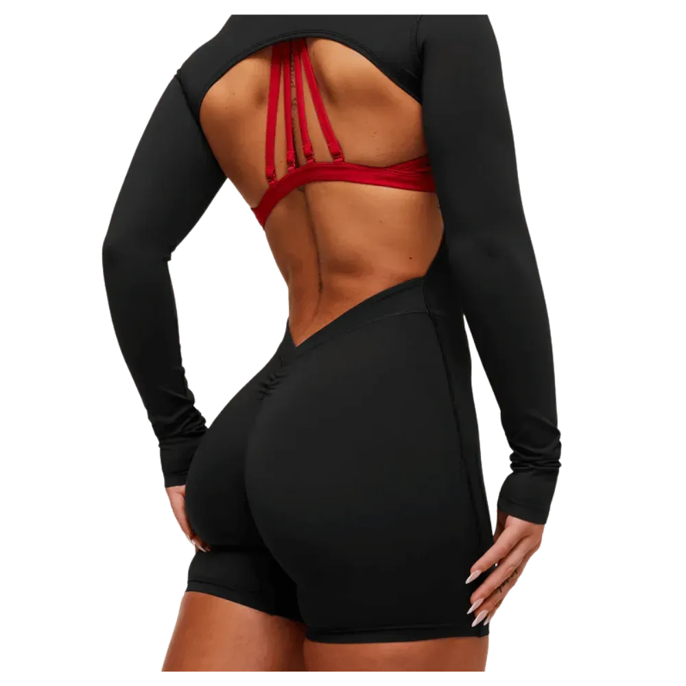 Gymshark Lifting Dipped Waistband All-In-One Black