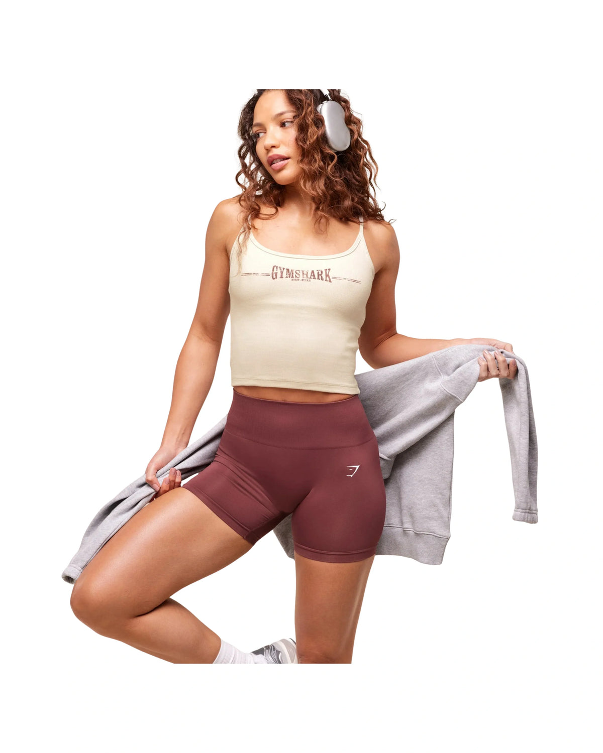 Gymshark Everyday Seamless Shorts Burgundy Brown