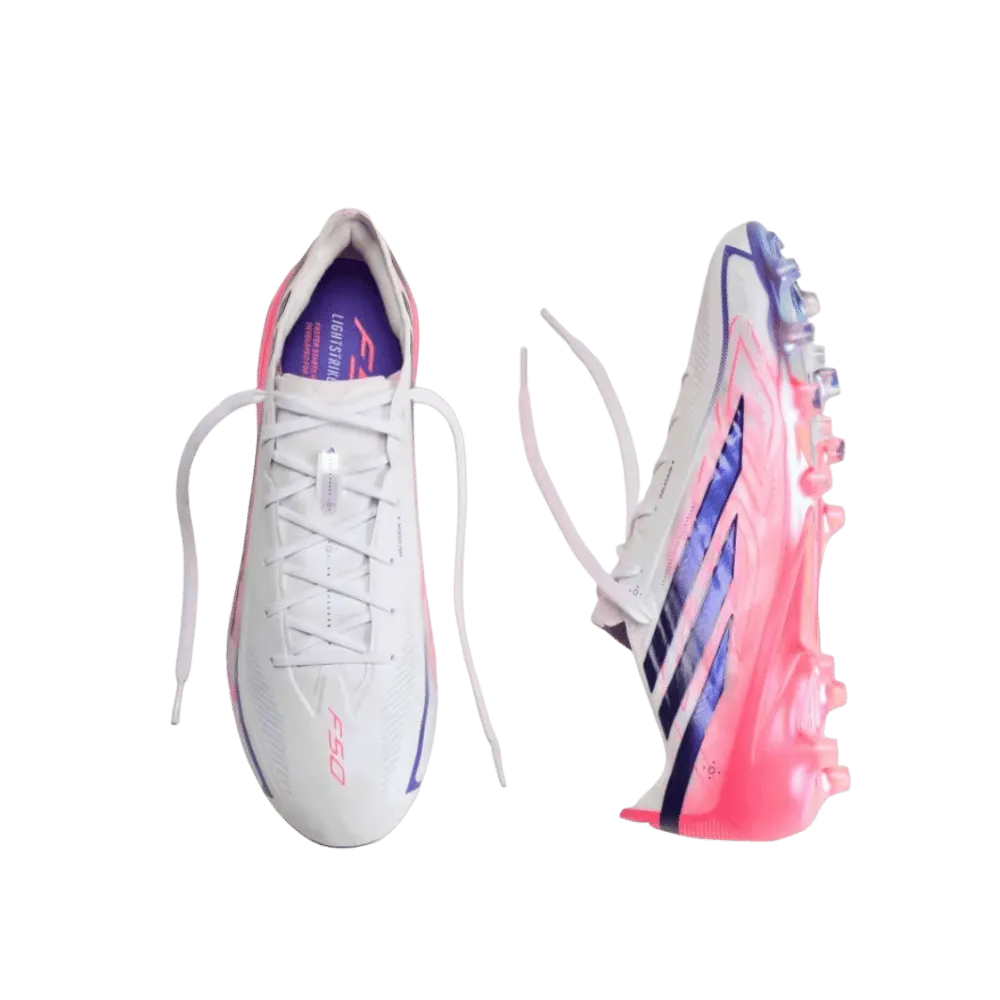 Adidas F50 Hyperfast Elite Artificial Grass Soccer Cleats Cloud White