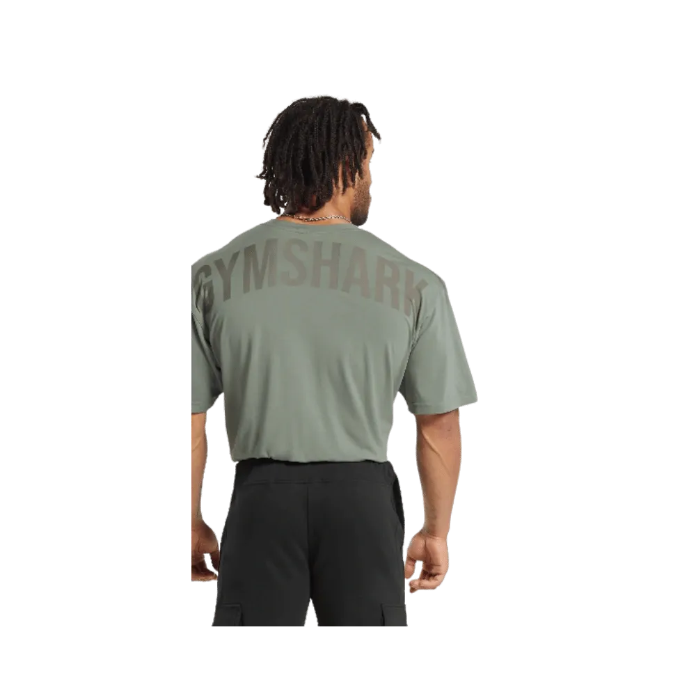 Gymshark Power T-Shirt Oversized Fit Unit Green
