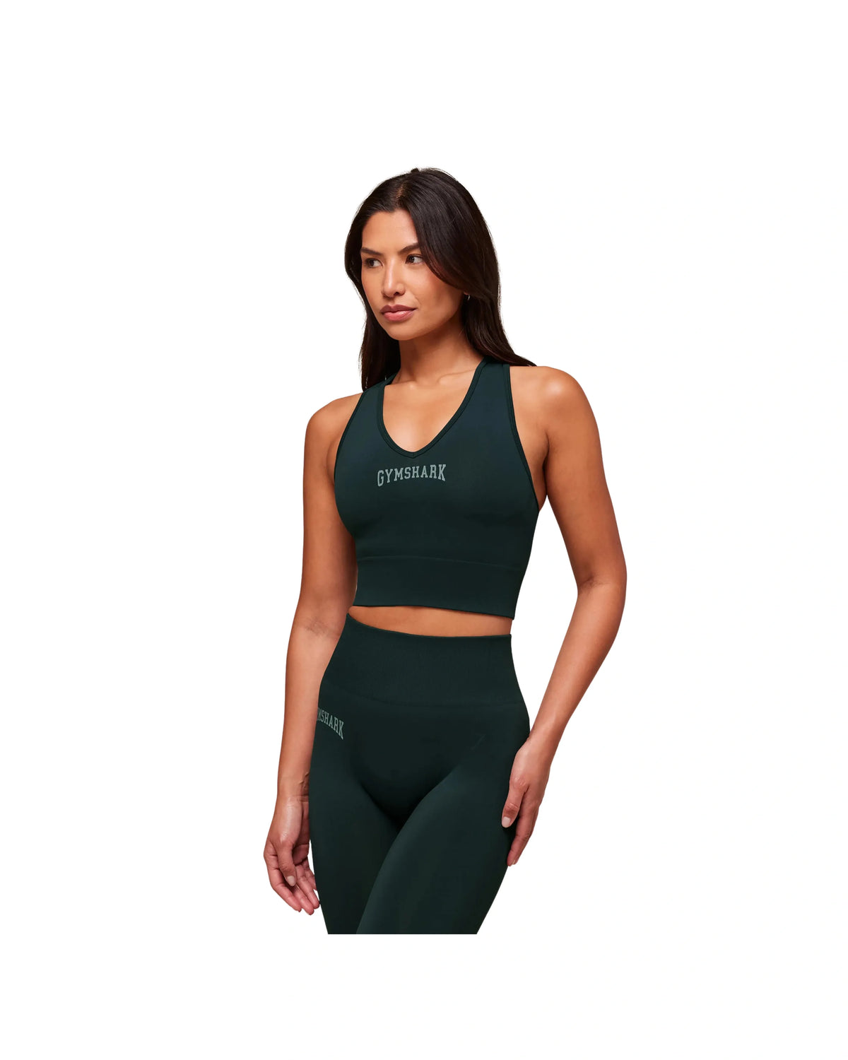 Gymshark Everyday Seamless Graphic Crop Tank Darkest Teal