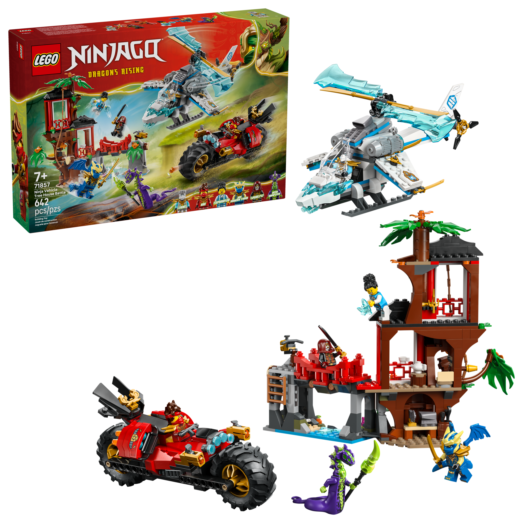 Lego Ninja Vehicle Tree House Battle