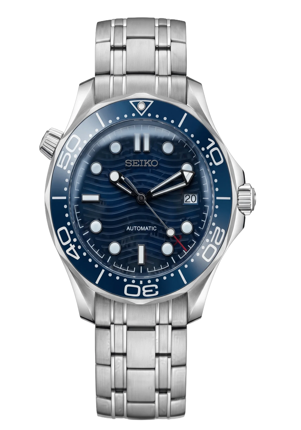 Seiko Mod Seamaster Blue