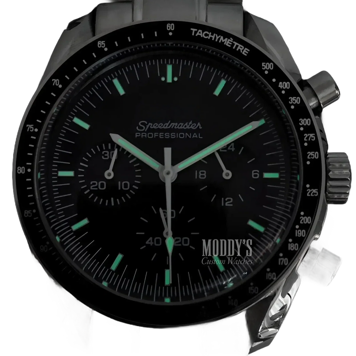Seiko Mod Speedmaster Black