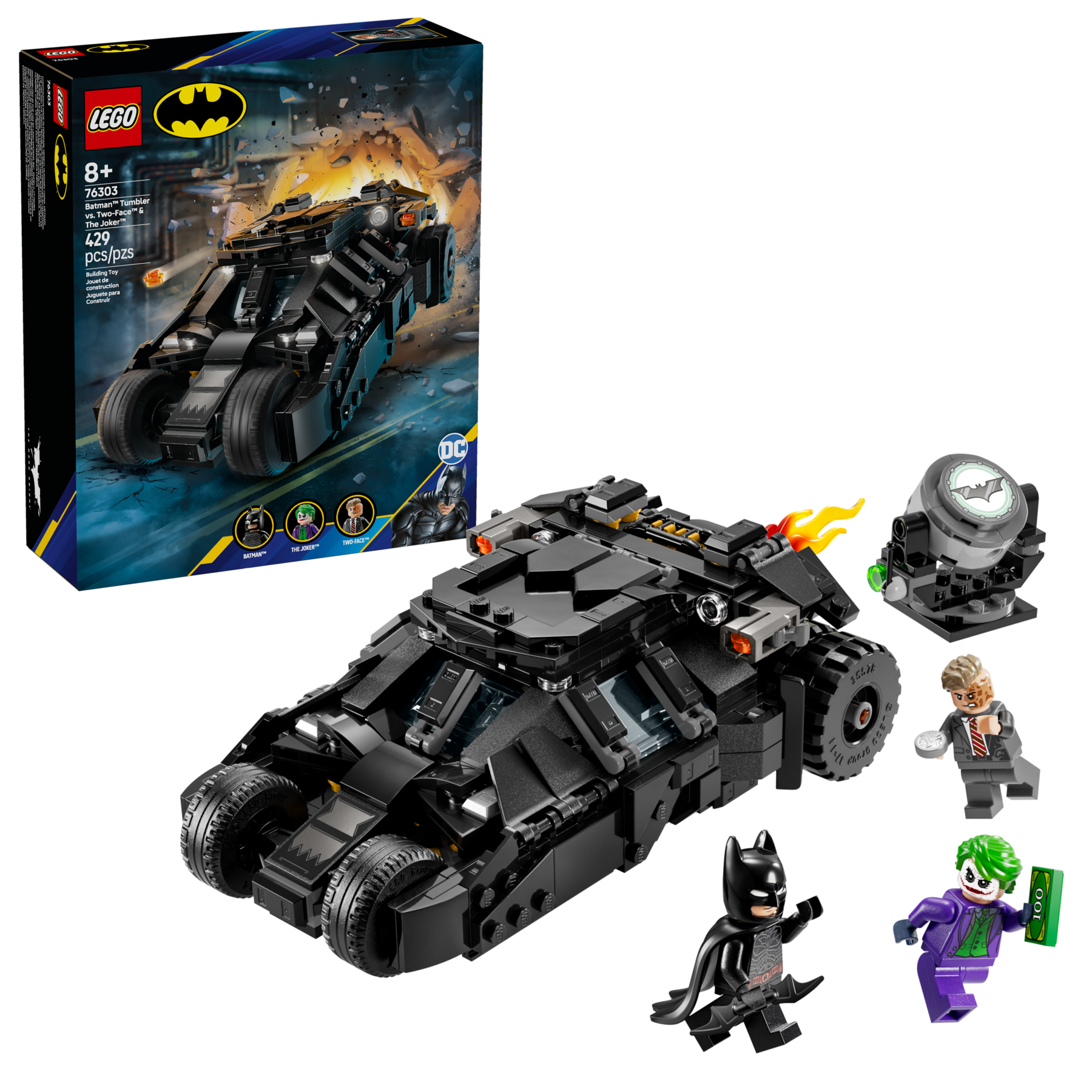 Lego Batman Tumbler vs TwoFace The Joker