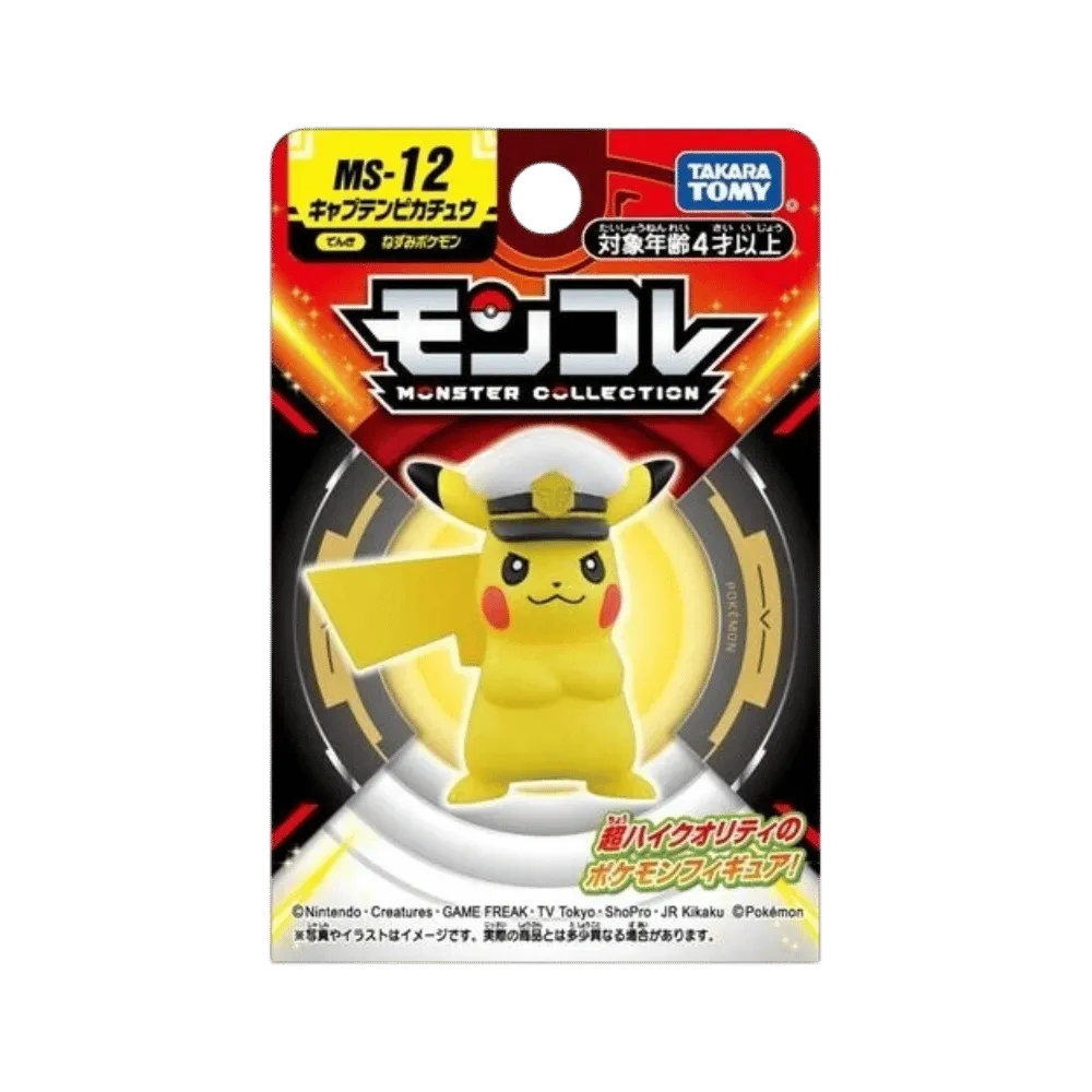 Moncolle MS-12 Captain Pikachu Takara Tomy Tomica Pokemon Monster Figure New
