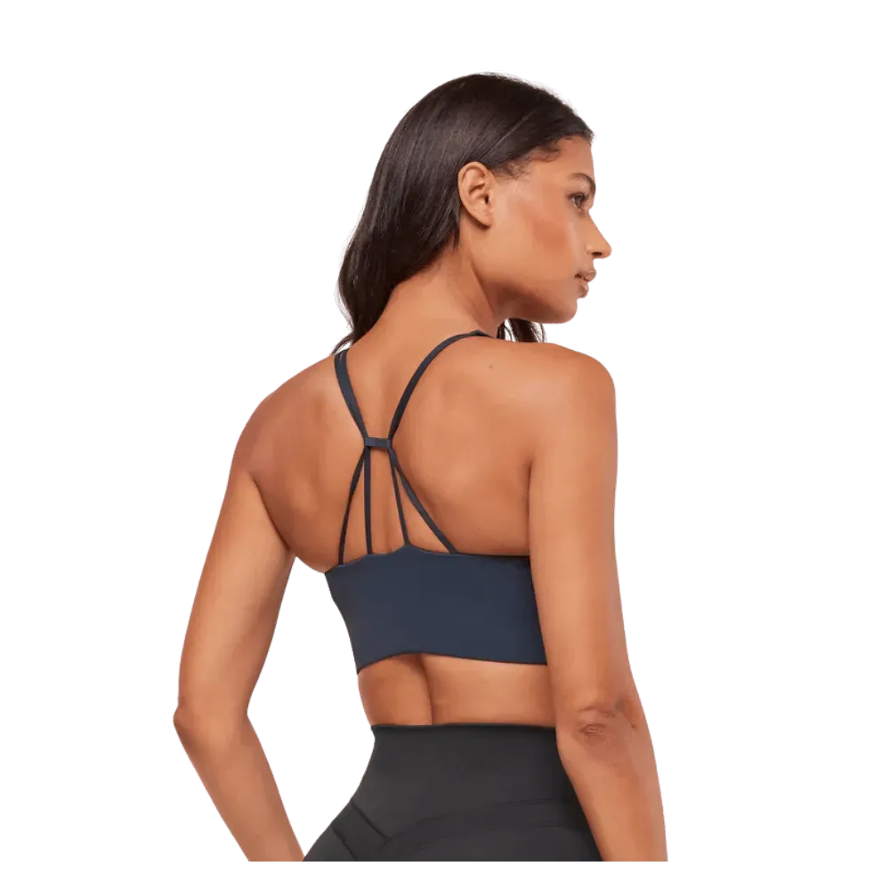 Gymshark Cross Over Sports Bra Heavy Blue