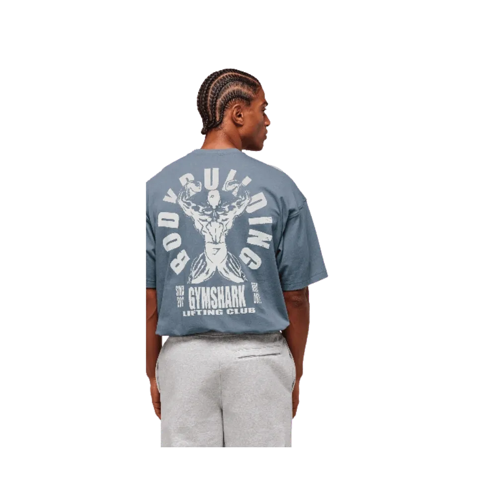 Gymshark Lifting Club Flex T-Shirt Iron Blue