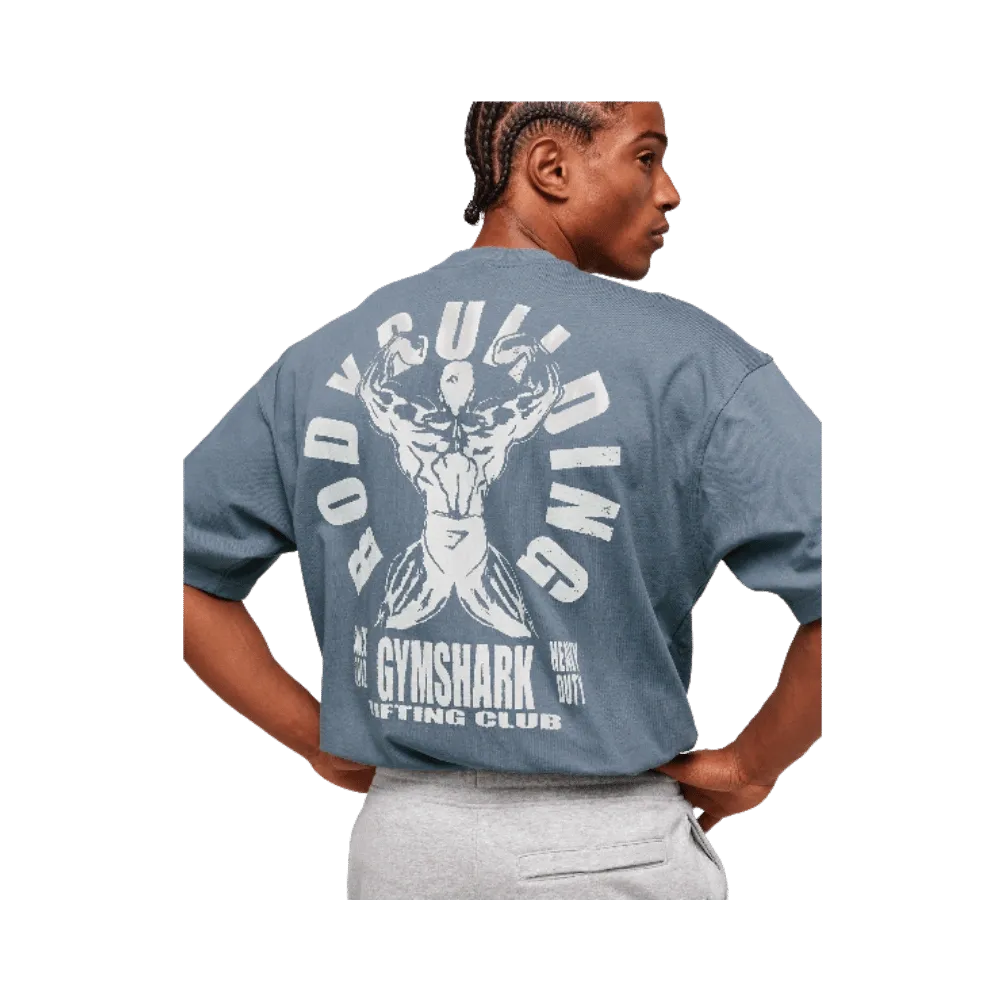 Gymshark Lifting Club Flex T-Shirt Iron Blue