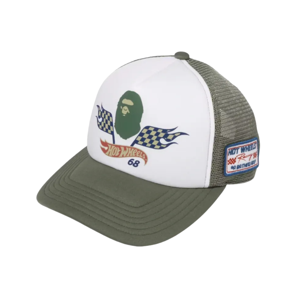BAPE x Hot Wheels Mesh Cap Olive Drab