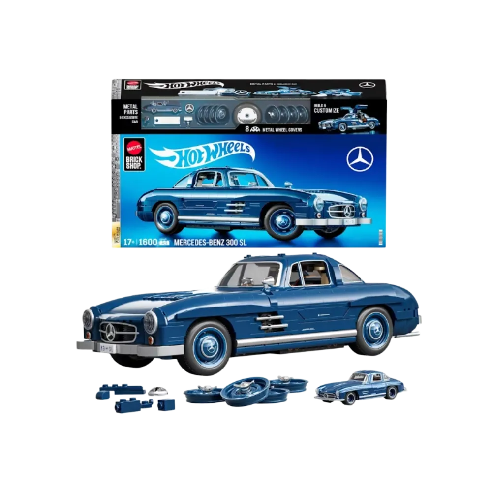 Mattel Brick Shop Hot Wheels Mercedes-Benz 300 SL Building Set