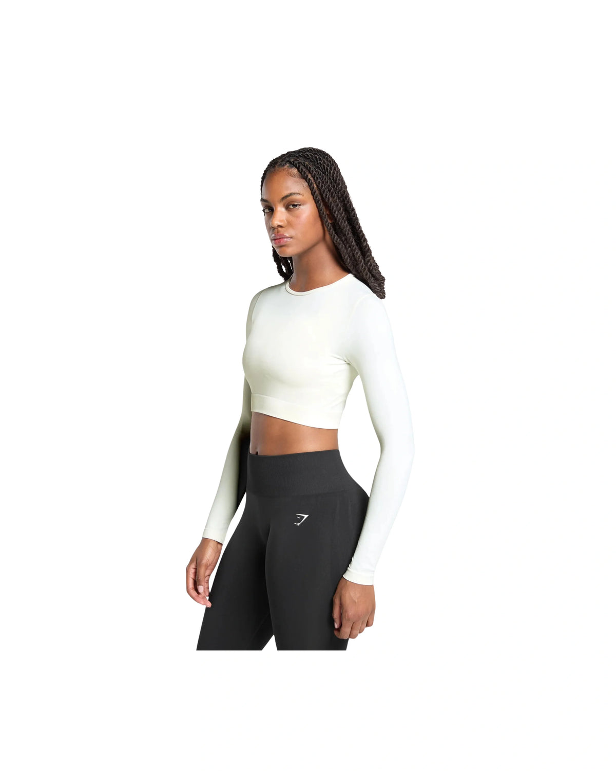 Gymshark Everyday Seamless Long Sleeve Crop Top Soft White