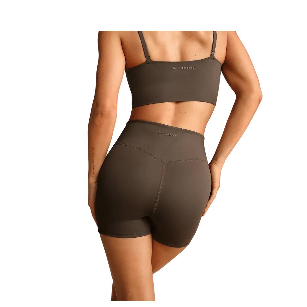 Nike X Skims Matte Women's High-Waisted 3" Boyshorts Dark Sepia