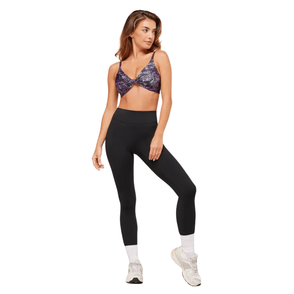 Gymshark Printed Twist Front Bralette Morning Blue