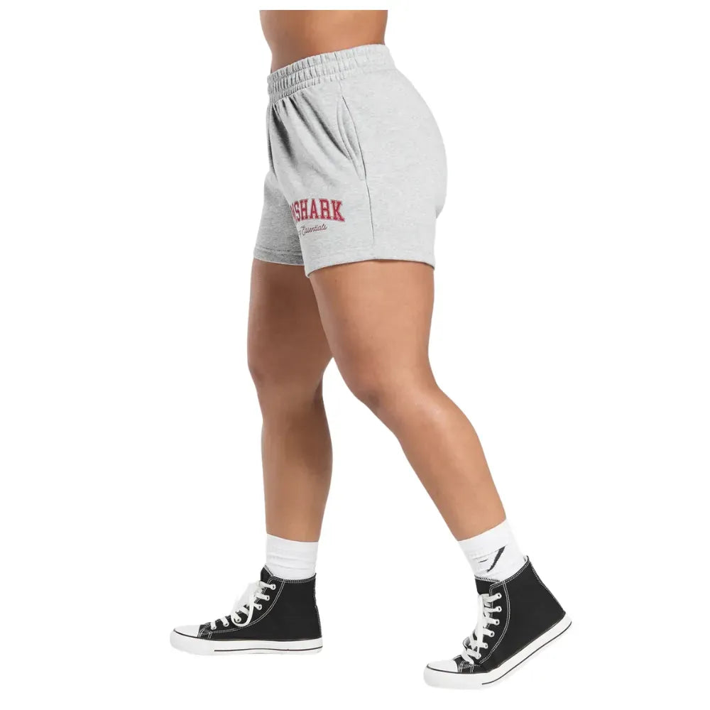Gymshark Lifting Essentials Graphic Brushed 4' Shorts Light Grey Core MarlBlack