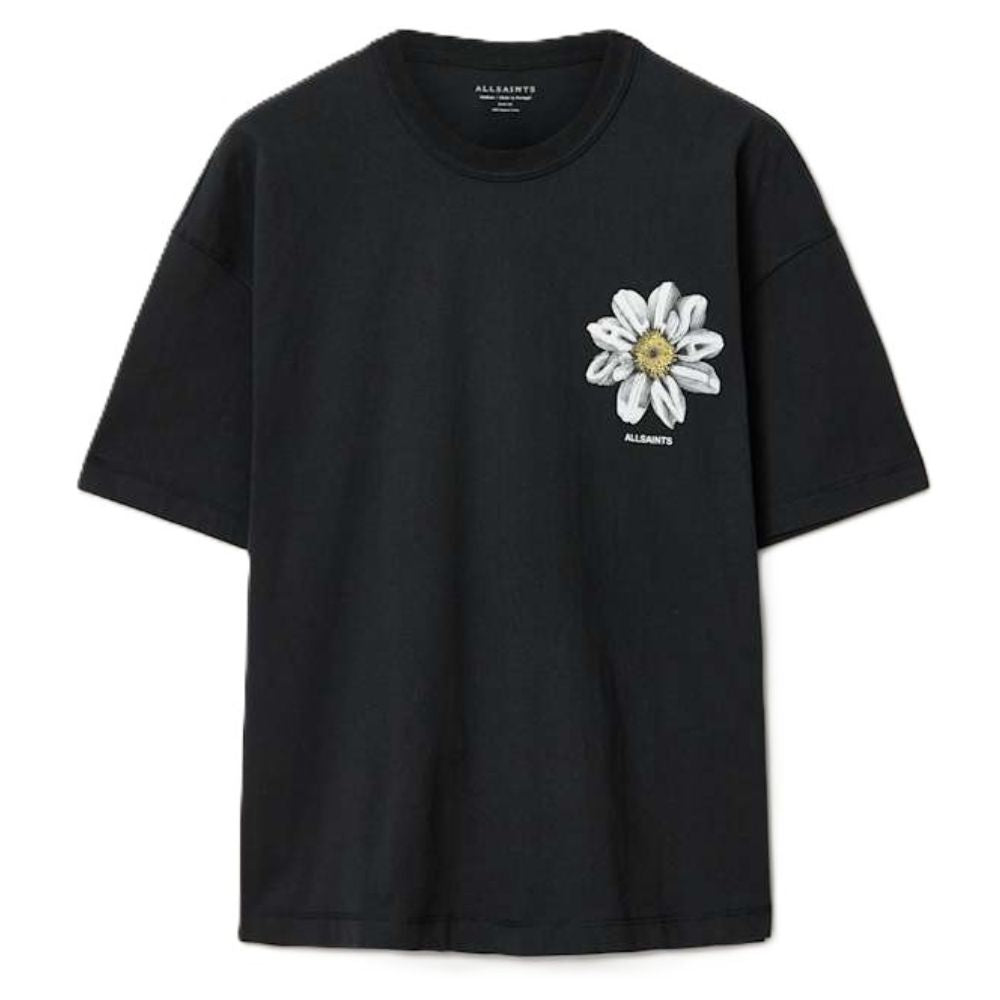 AllSaints Petals Boxy Short Sleeve Graphic T-Shirt – Washed Black