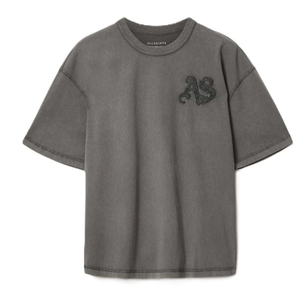 AllSaints Insignia Short Sleeve Cotton T-Shirt – Washed Black