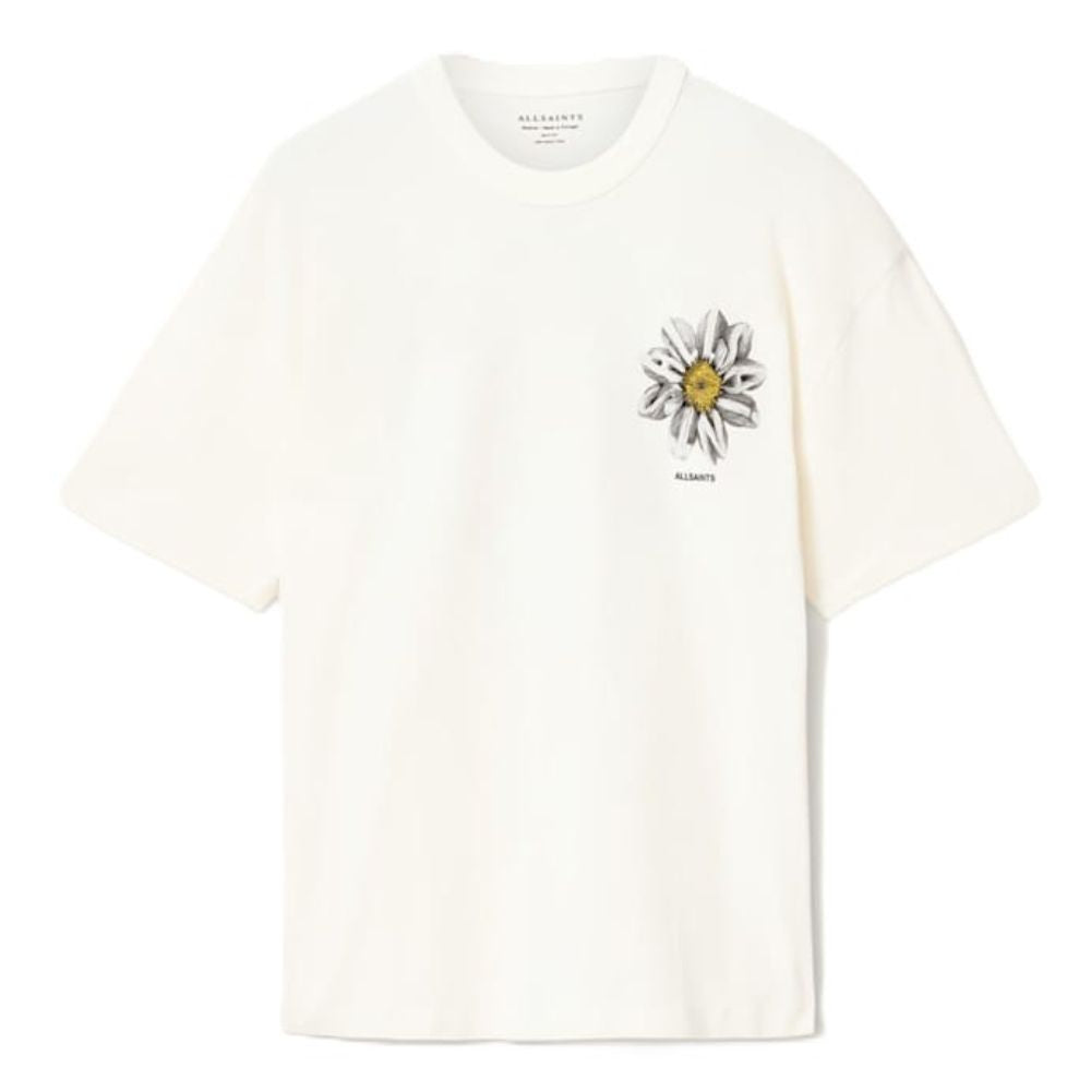 AllSaints Petals Boxy Short Sleeve Graphic T-Shirt – Chalk White