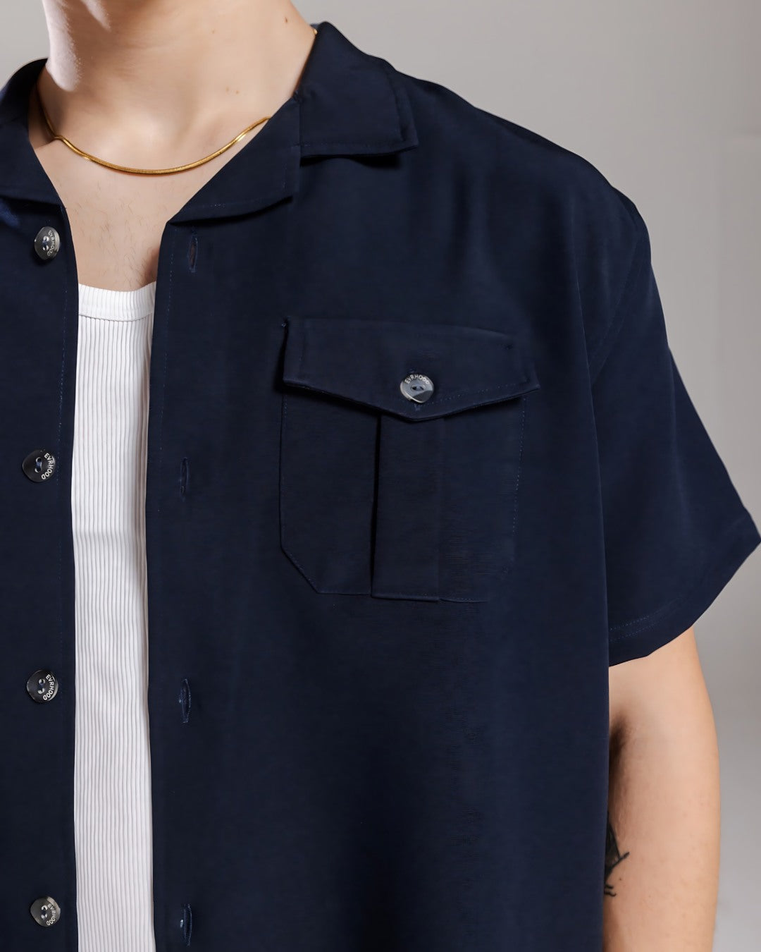 Evrhood Bowling Shirt - Blue – view 5