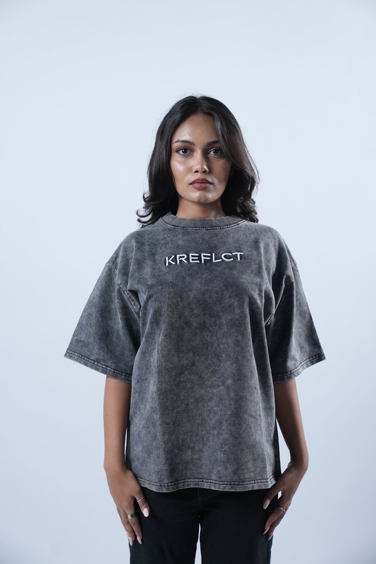 Kreflct WASHED TEE - BLACK – view 3