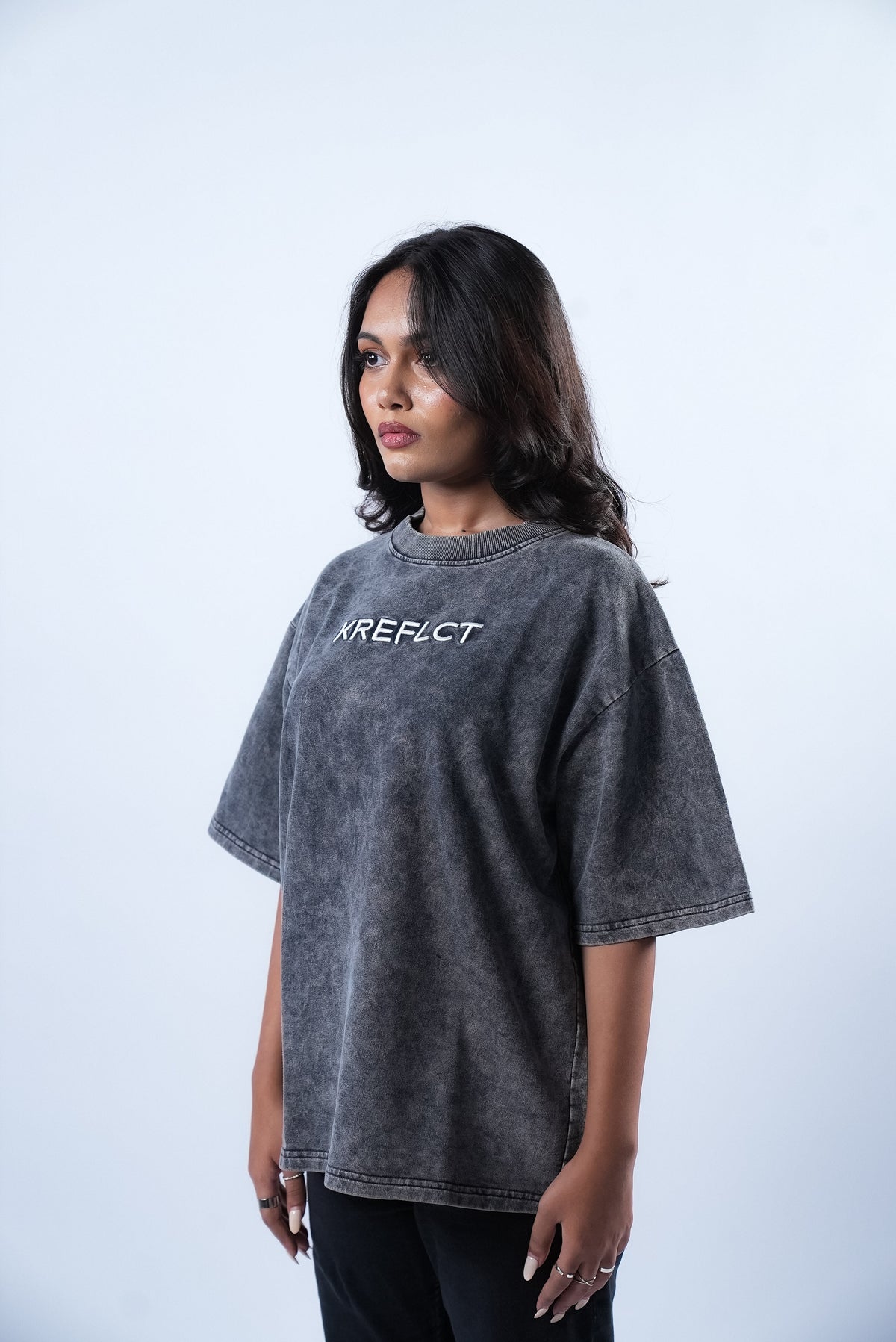 Kreflct WASHED TEE - BLACK – view 4