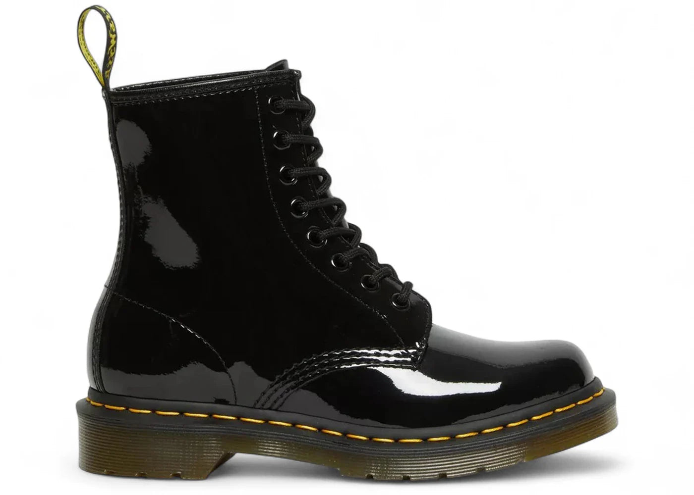 Dr. Martens 1460 Patent Leather Lace Up Boot Black Womens