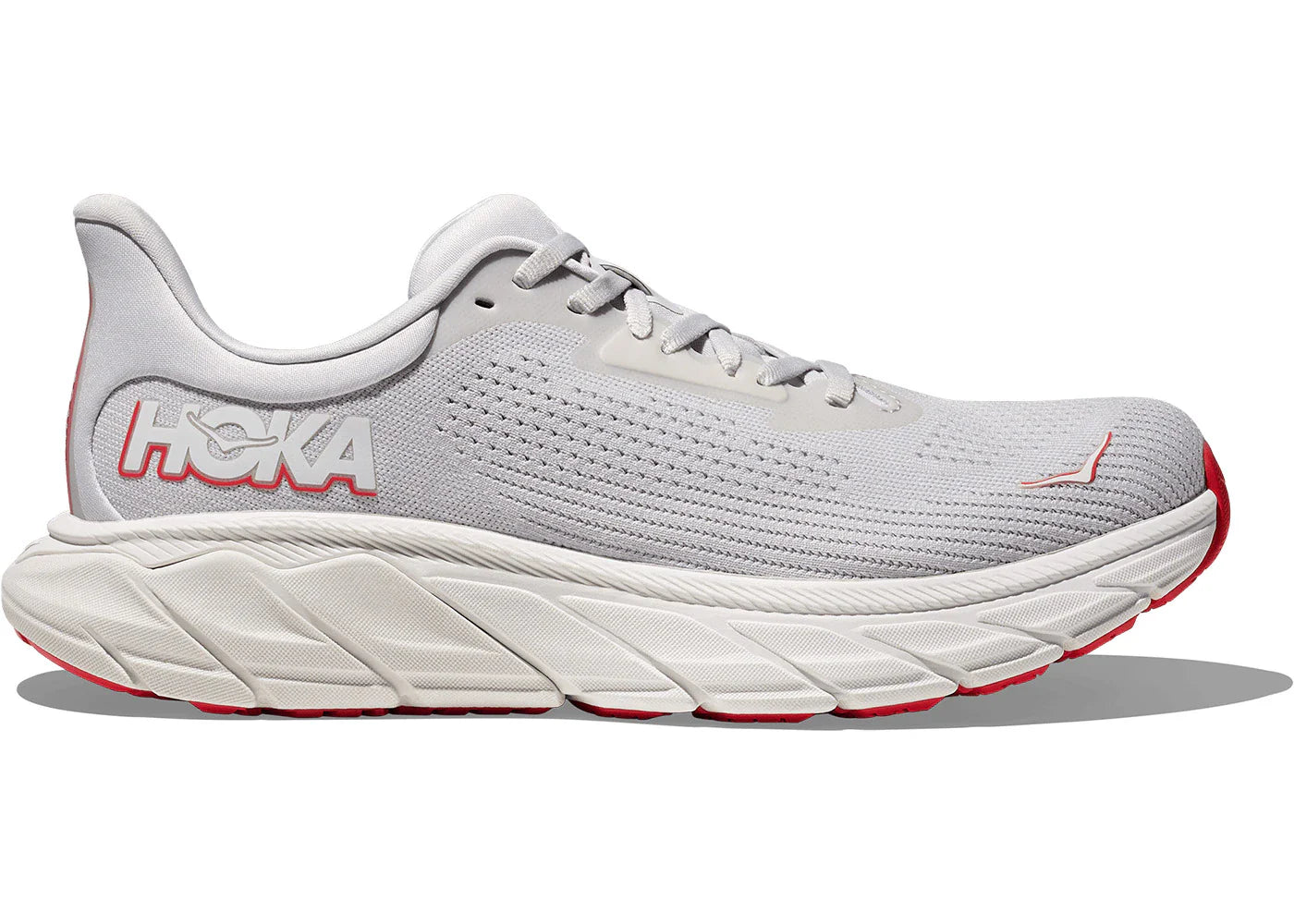 Hoka One One Arahi 7 Cosmic Grey Ruby Red Womens