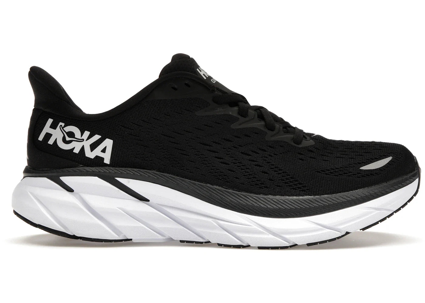 Hoka One One Clifton 8 Black White Womens