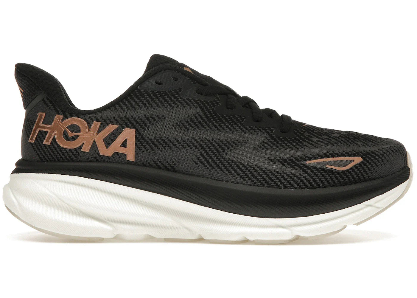 Hoka One One Clifton 9 Black Rose Gold Womens