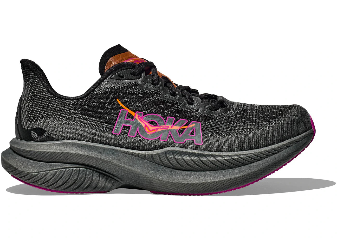 Hoka One One Mach 6 Black Fuchsia Womens