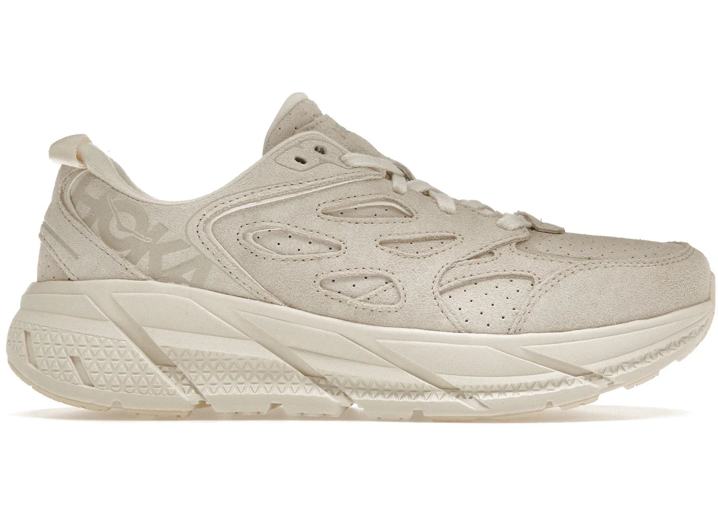 Hoka One One Clifton L Suede Eggnog All Gender