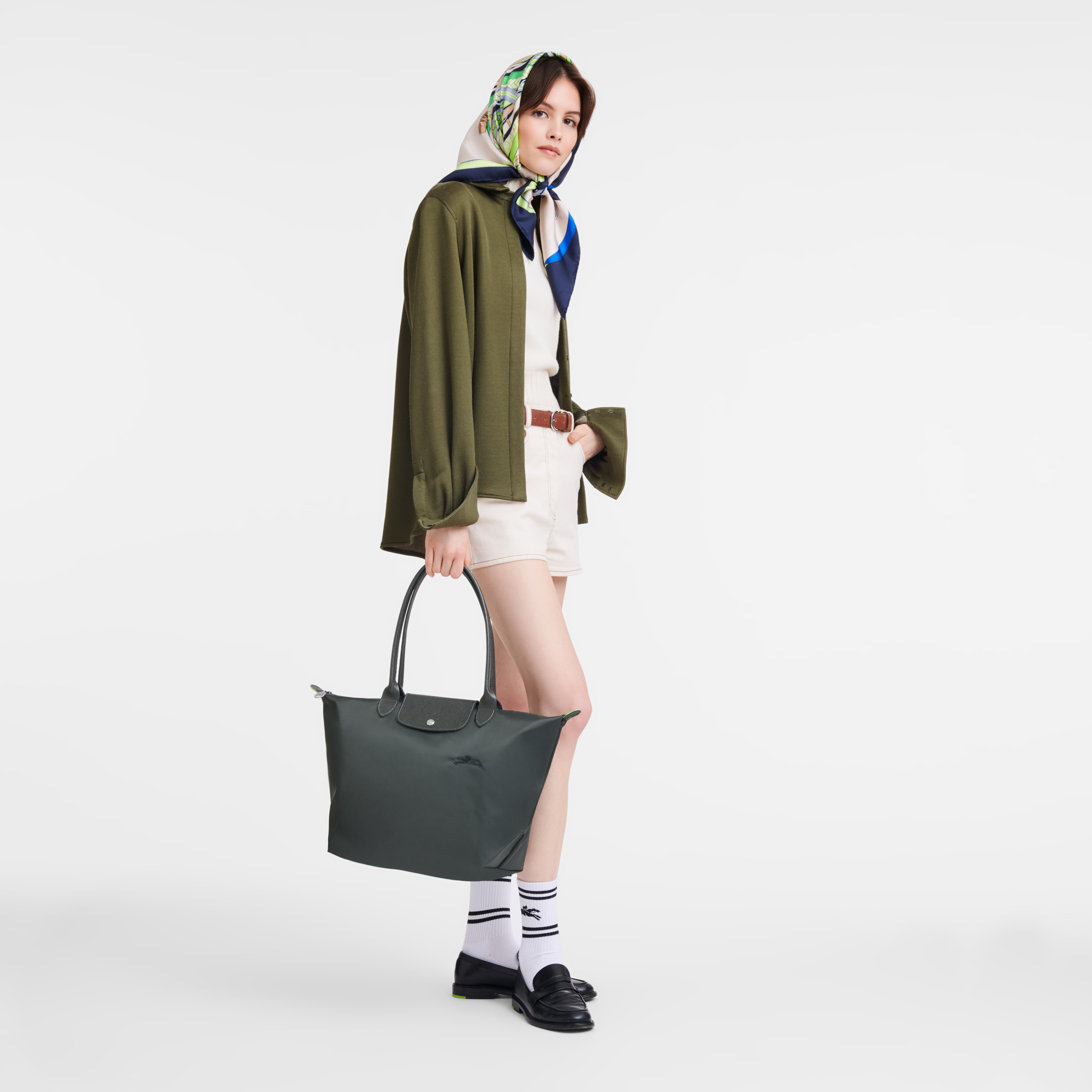 Longchamp Le Pliage Green L Tote bag Graphite
