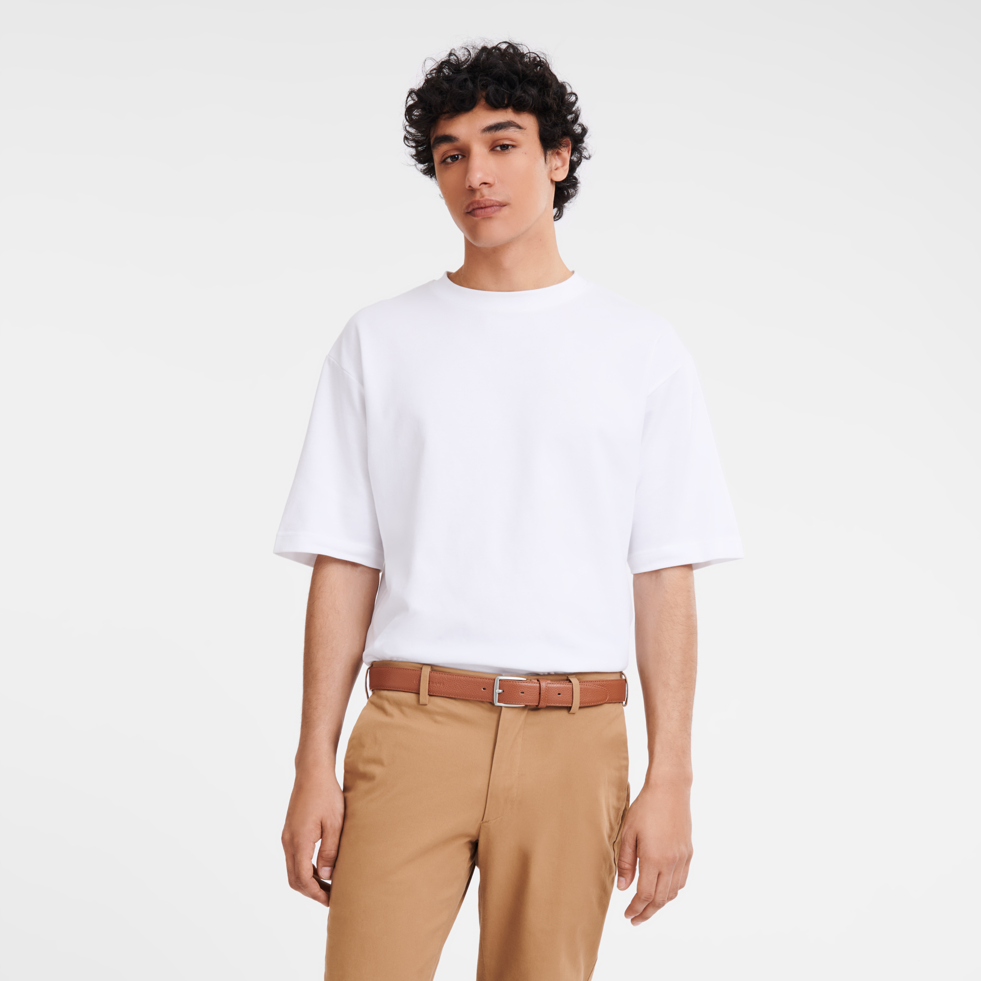 Longchamp Le Foulonné Men's belt Caramel