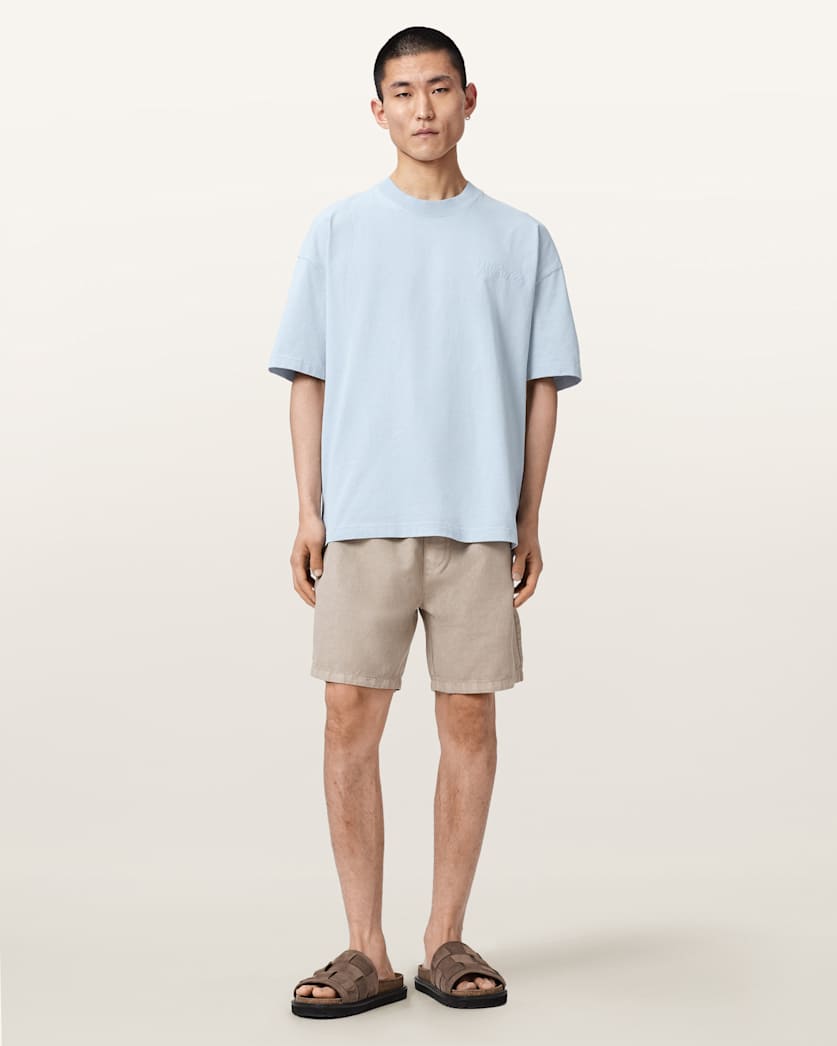AllSaints Odyssey Oversized Short Sleeve Crew T-Shirt – Salton Blue