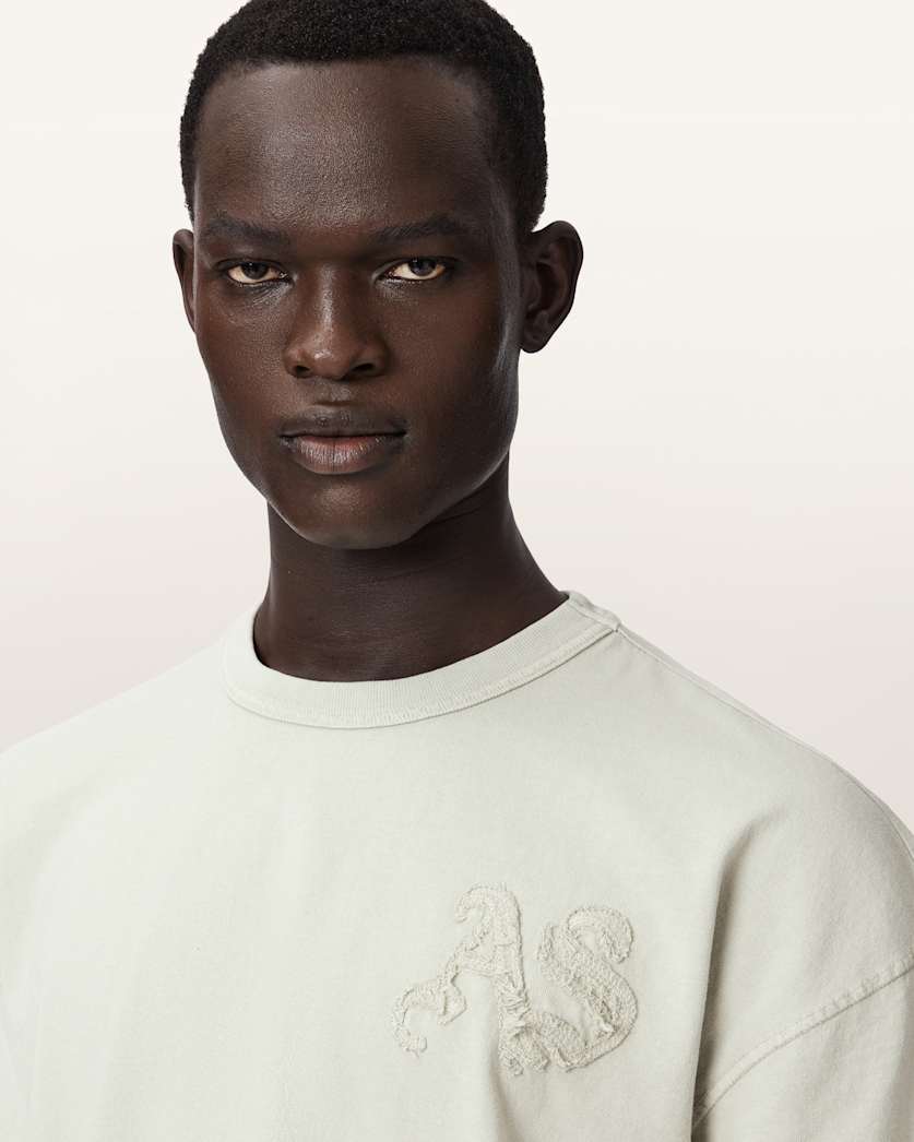 AllSaints Insignia Short Sleeve Cotton T-Shirt – Sea Green
