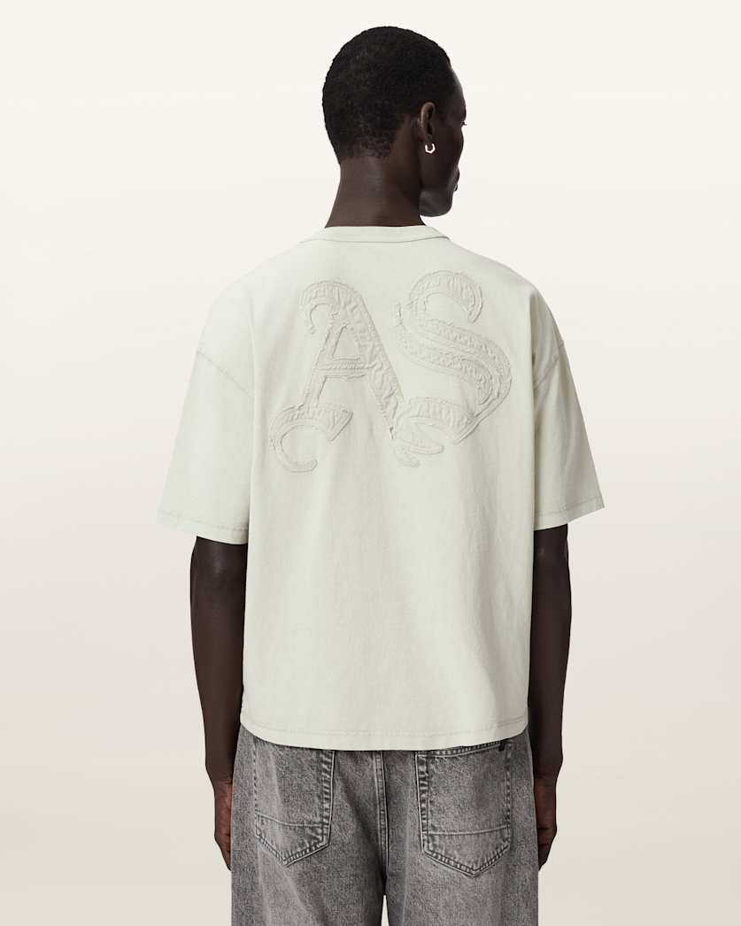 AllSaints Insignia Short Sleeve Cotton T-Shirt – Sea Green