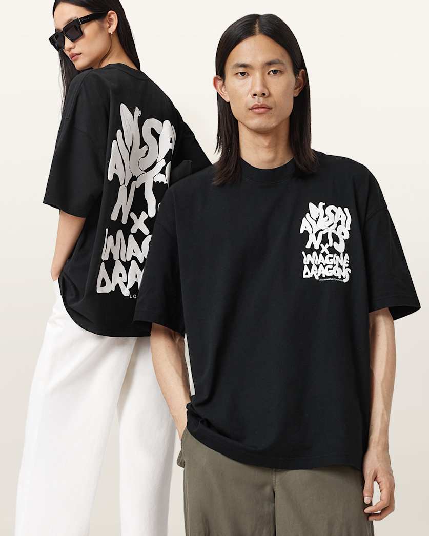 AllSaints X Imagine Dragons Drogando T-Shirt – Jet Black