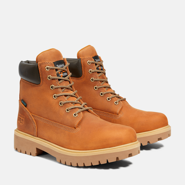 Timberland Direct Attach 6" Waterproof Work Boot Brown/Marigold Men'S