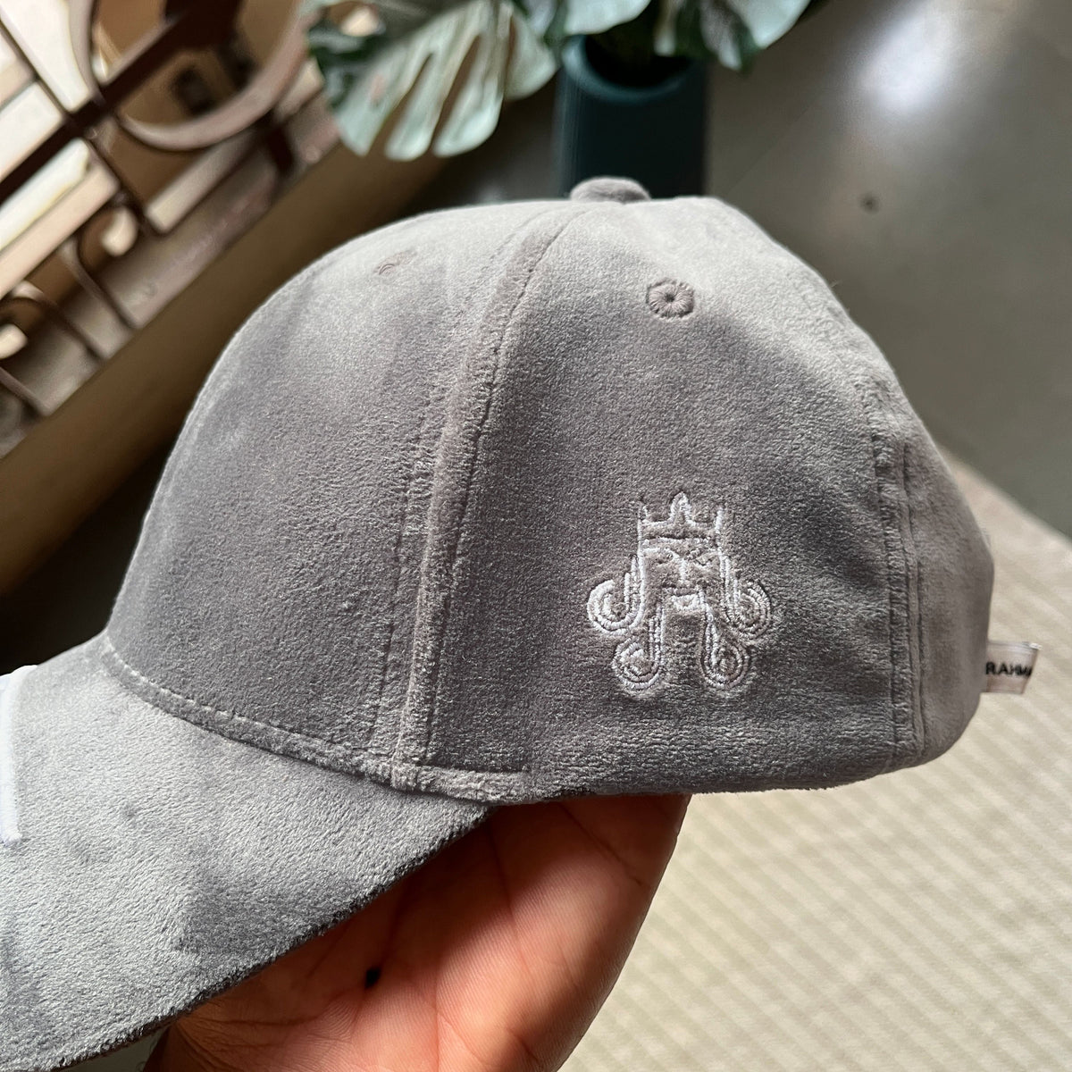 House of Brahma Brahma // Elephant Grey Suede Baseball Cap – view 4