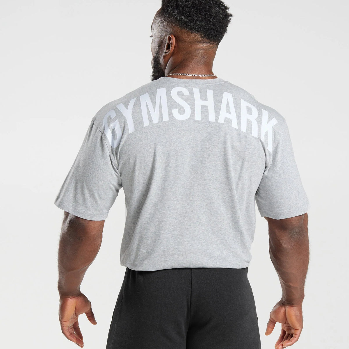 Gymshark Power T-Shirt Light Grey Core Marl – Dawntown