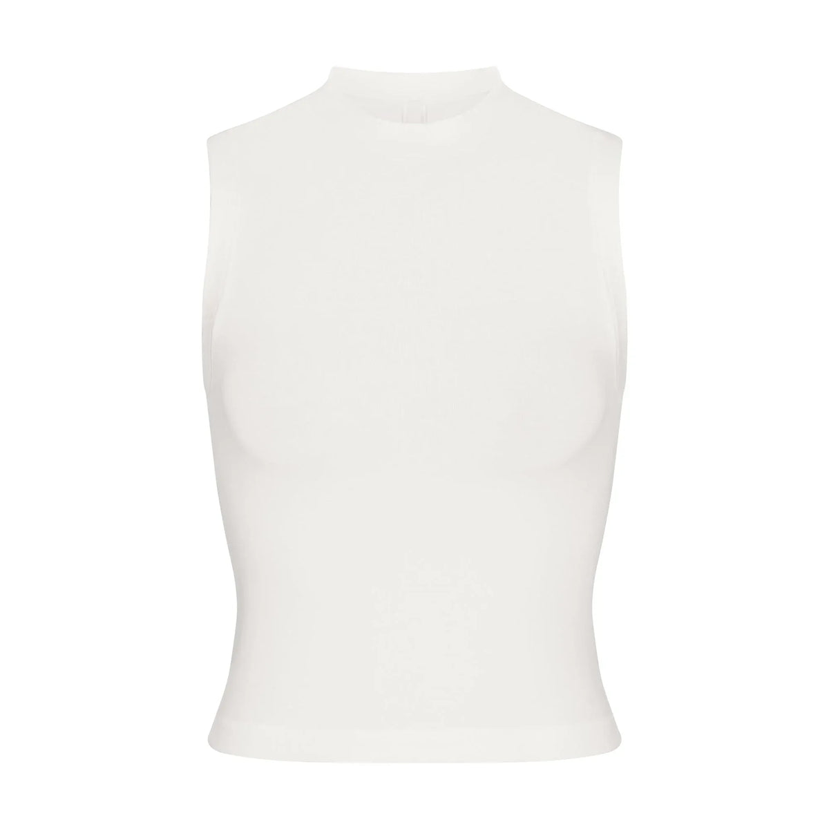 Skims Cotton Jersey Mock Neck Tank Marble