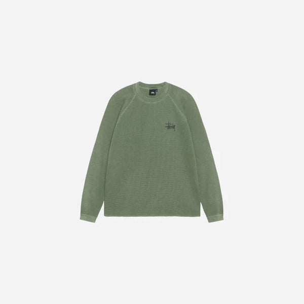 Buy STUSSY RAGLAN THERMAL LS CREW PINE at Dawntown