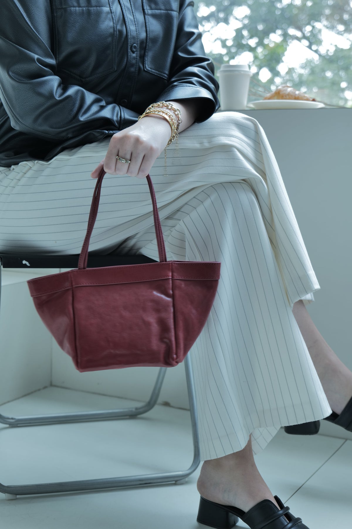 Favori Scatto - Ladies Leather Hand Bag I Dark Red – view 9