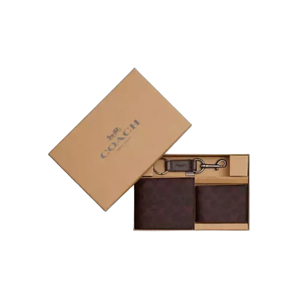 Coach Boxed 3-In-1 Wallet Gift Set In Signature Canvas