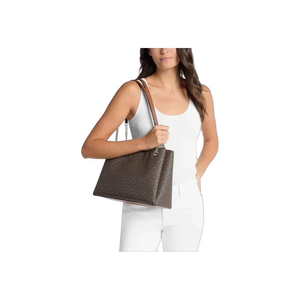 Michael Kors Soho Medium Signature Logo Tote Bag Brown