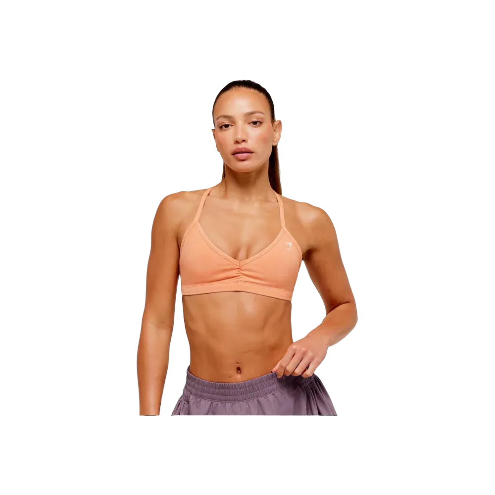 Gymshark Washed Minimal Sports Bra - Light Support Dayglow Peach